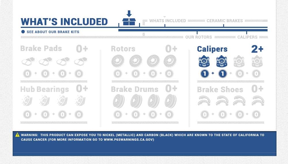 Rear Premium Semi-Loaded Caliper Pair Brake Kit B397