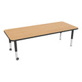 Rectangle Oak Adjustable-Height Mobile Preschool Activity Table C655