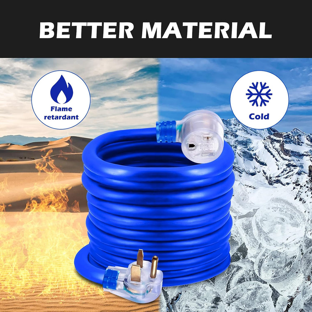 50A 25FT 6-50R Female 6-50P Male Heavy Duty Welder Extension Cord B746