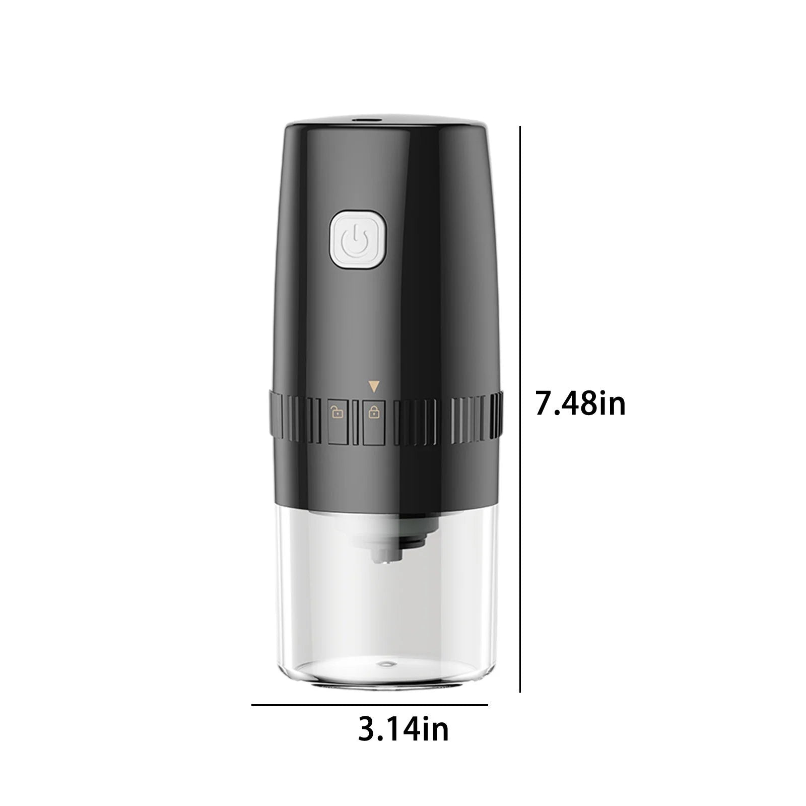 Black Cordless Electric Burr Coffee Grinder E208