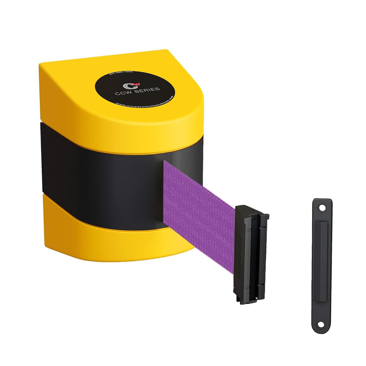 Wall Mounted Retractable Belt Barrier with Black ABS Case W7719