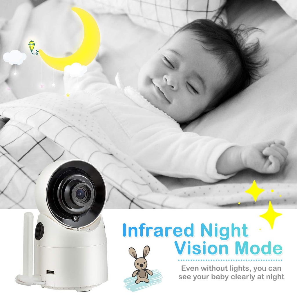 3.5'' LCD Video Baby Monitor, 2-Way Audio, Infrared Night Vision, Pack of 2 T720364