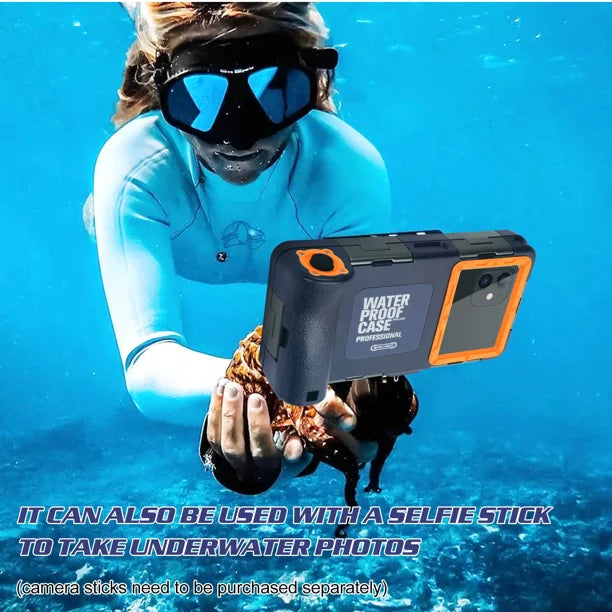 Waterproof Protective Case for Phones Up to 6.9 Inch with Lanyard C5614