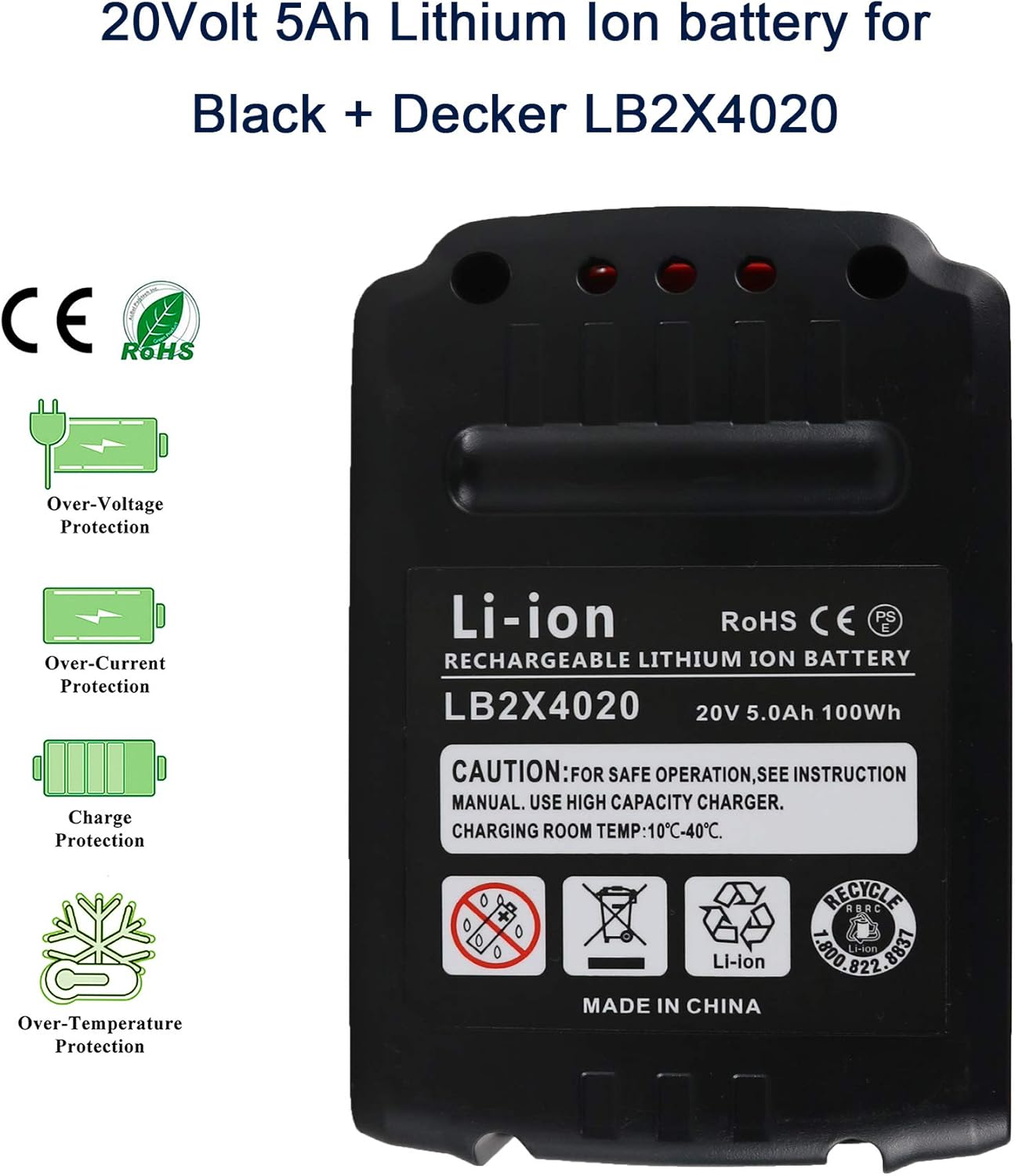 20V Lithium Battery Charger Pack of 2 Z8042