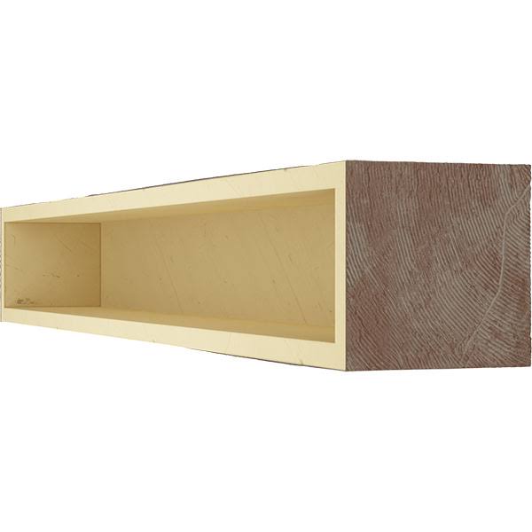 Hand Hewn Faux Wood Fireplace Mantel, Aged Pecan C397874