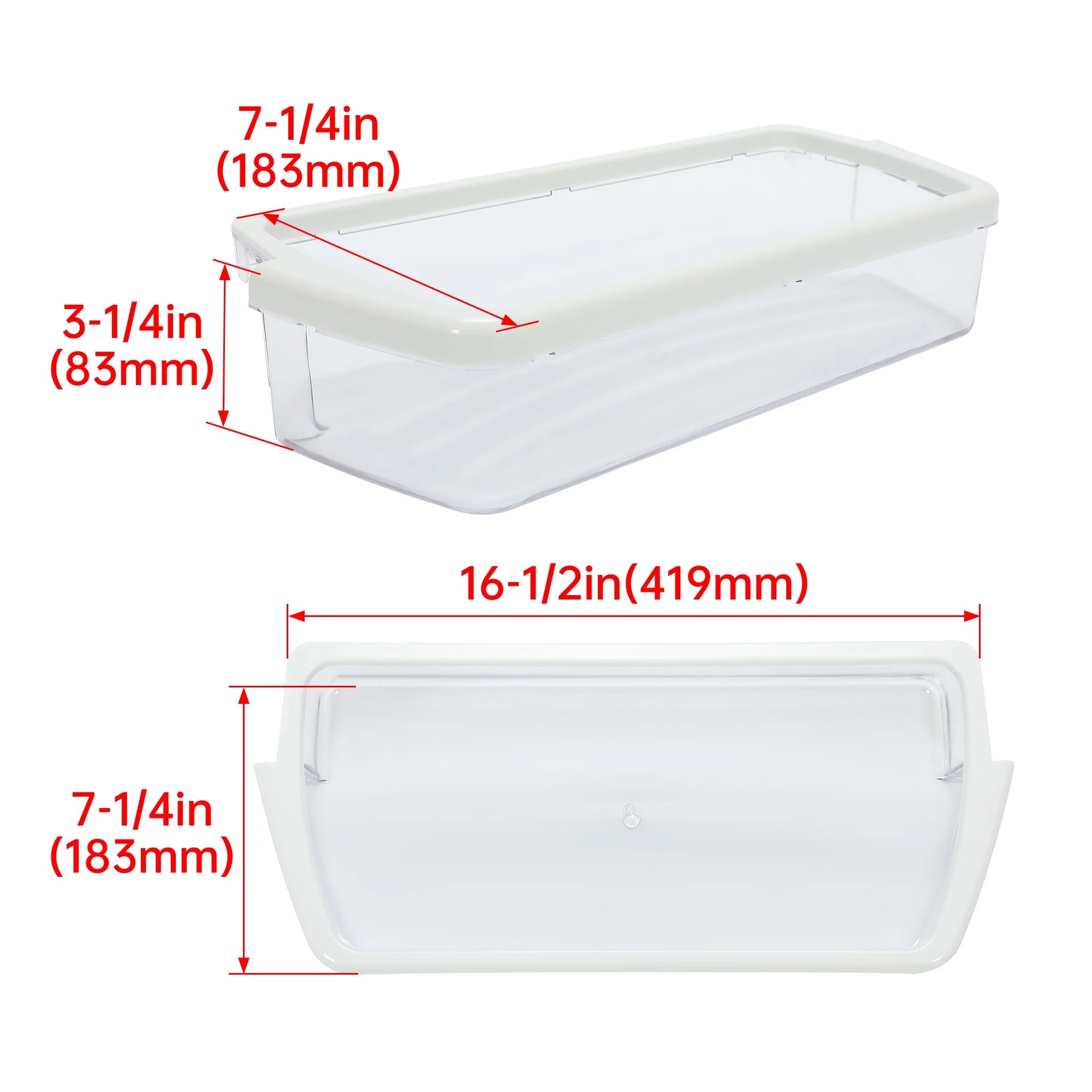 2pcs Refrigerator Door Bin Shelf O6299