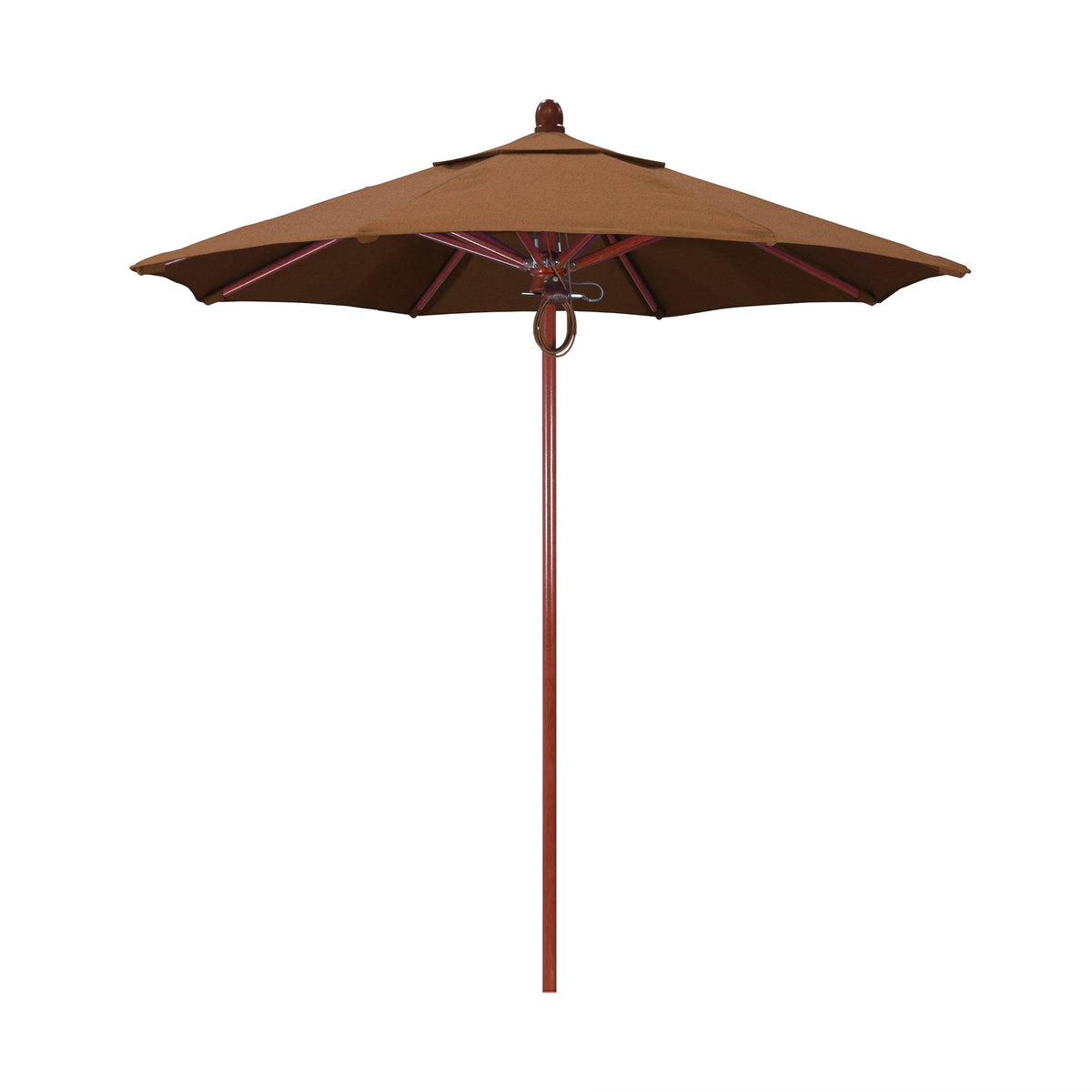 Red Oak Fiberglass Pole Market Umbrella with Push Lift U710