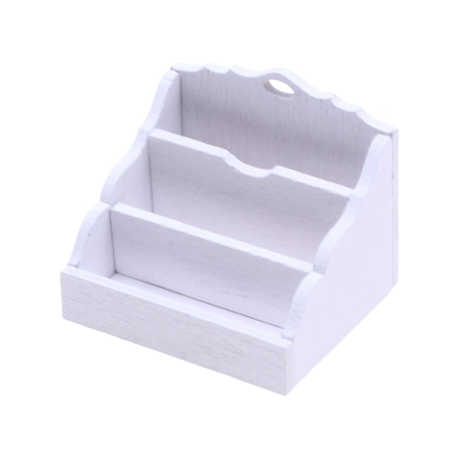 White 1:12 Scale Dollhouse Miniature Magazine Paper Rack K371120