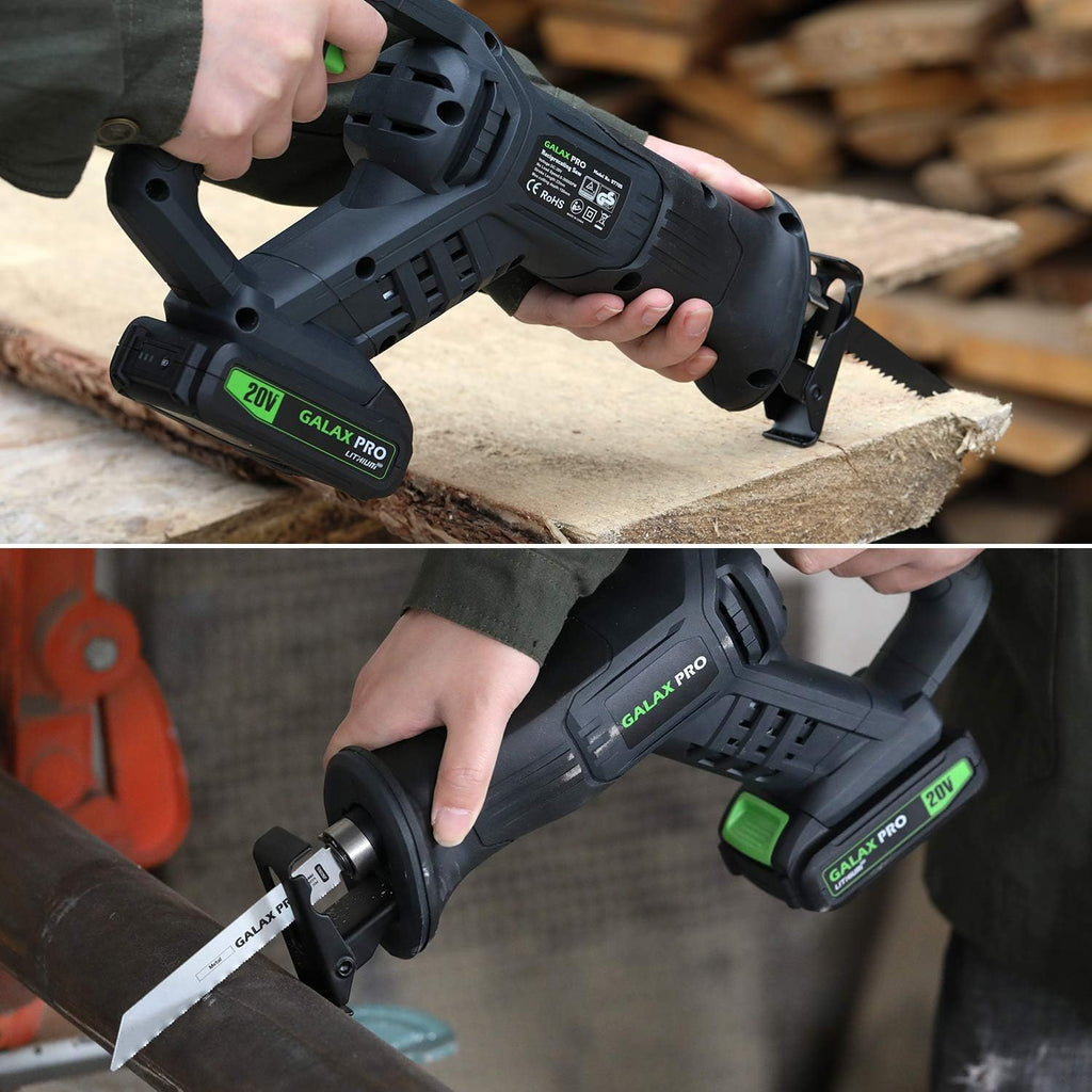 20 V Max Cordless Combo Kit with Impact Drill Driver, Reciprocating Saw, 1.3 Ah Li-ion Battery Pack, Charger, and 7 Blades T329