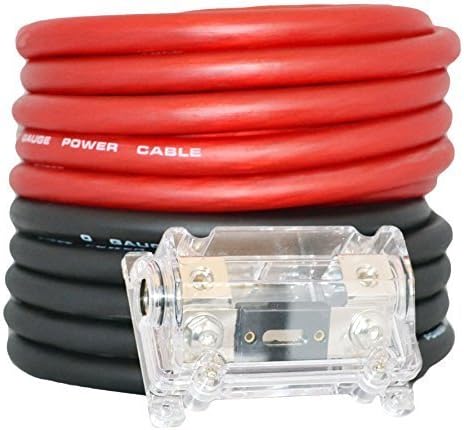 Red/Black Amplifier Power/Ground Wire Set, 50 Ft. Cables L680353