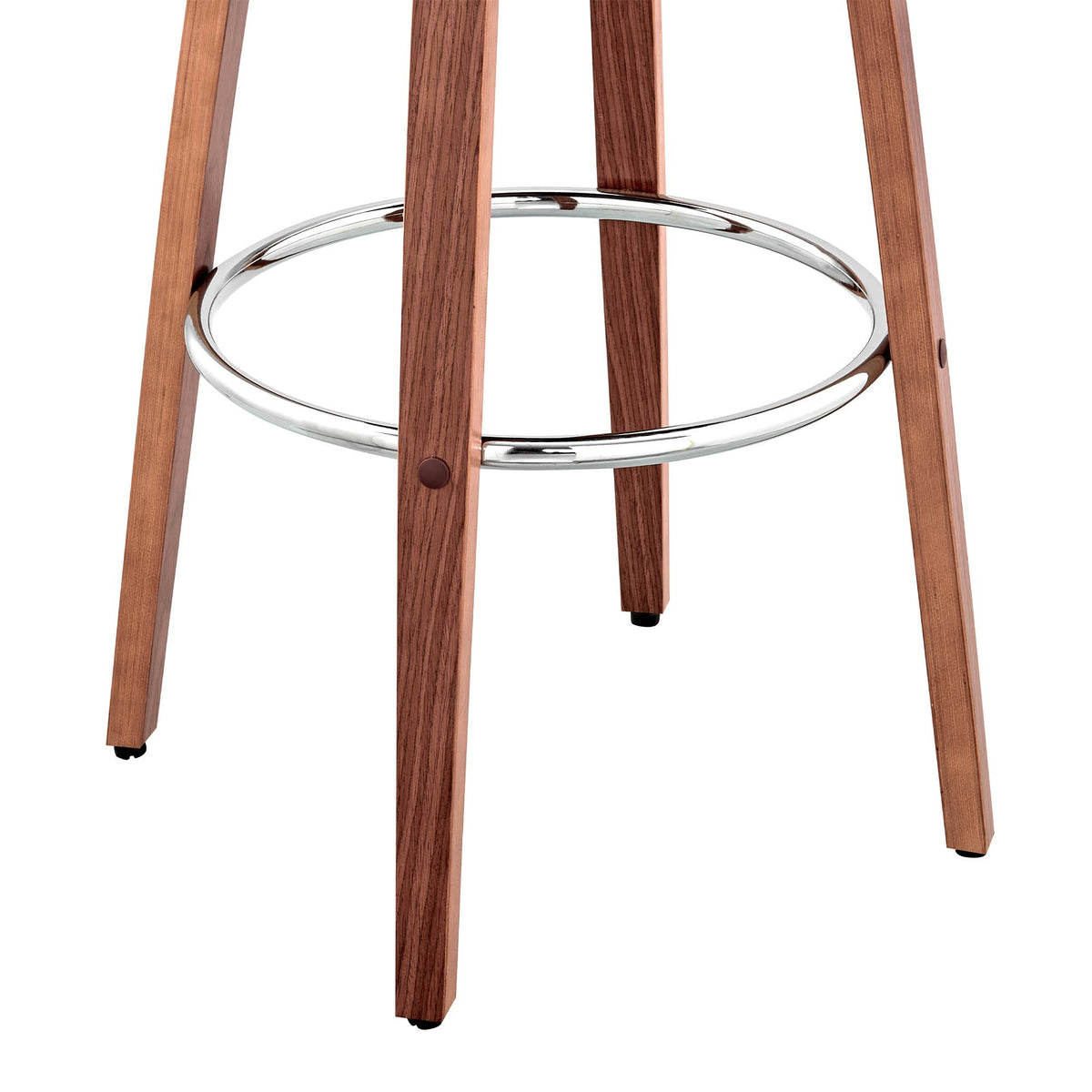 Cream and Brown 26 inch Leatherette Barstool with Cut Out Back W452881