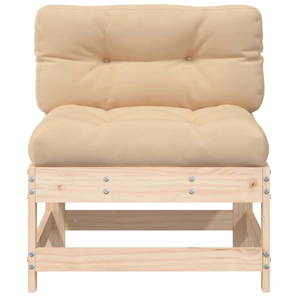 Solid Wood Pine Middle Sofa with Cushions M589907