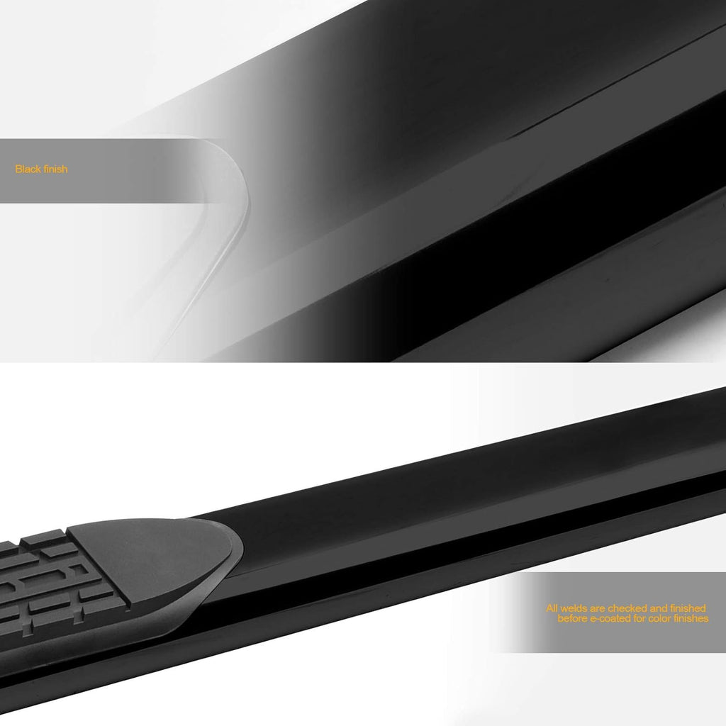 4 Oval Side Step Nerf Bars Black Y713