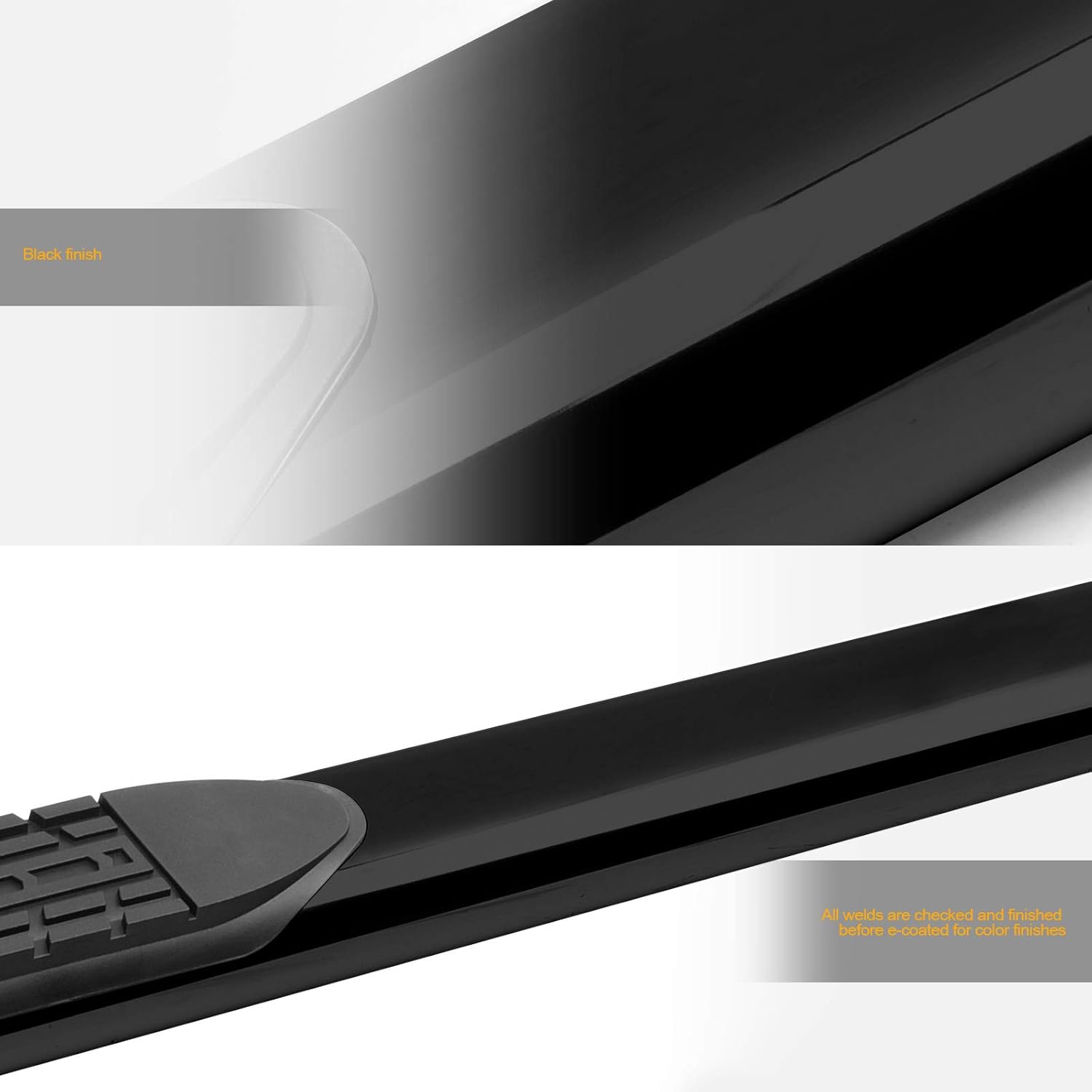 4 Oval Side Step Nerf Bars Black Y713