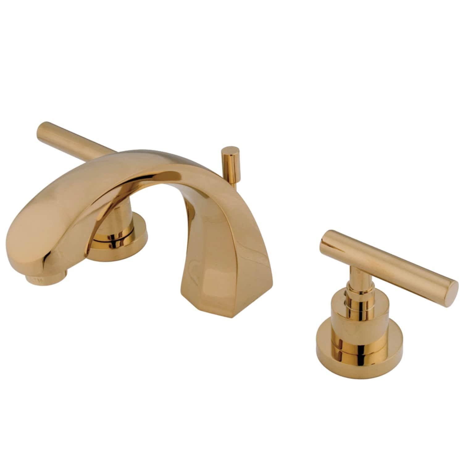 8-Inch Widespread Solid Brass Bathroom Faucet Polished Brass M738063