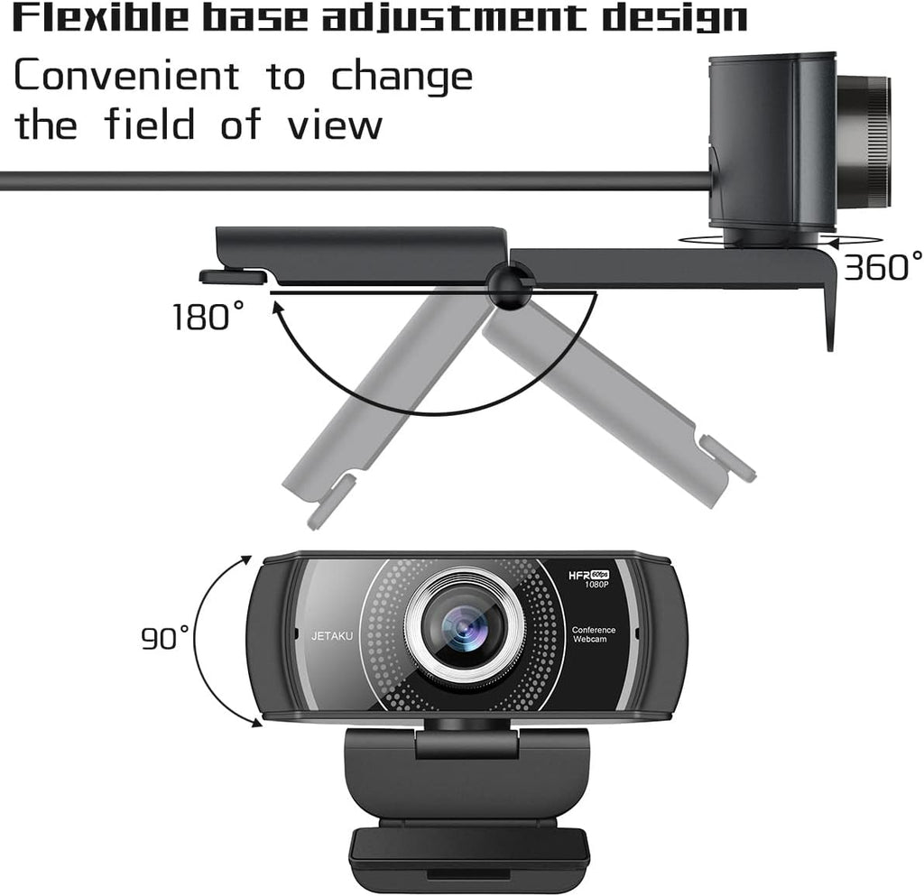 Black 1080P USB Webcam with Microphone G5367