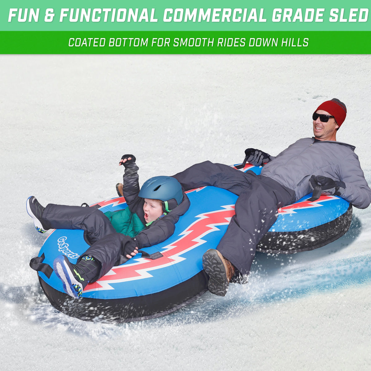 Retro 2 Person Snow Tube with Canvas Cover K5161